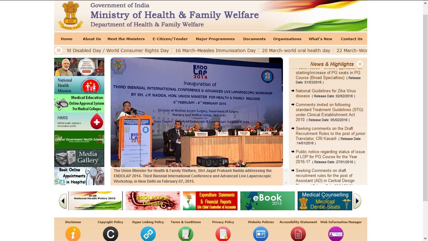 Ministry of Health and Family Welfare Ministry of Health and Family Welfare