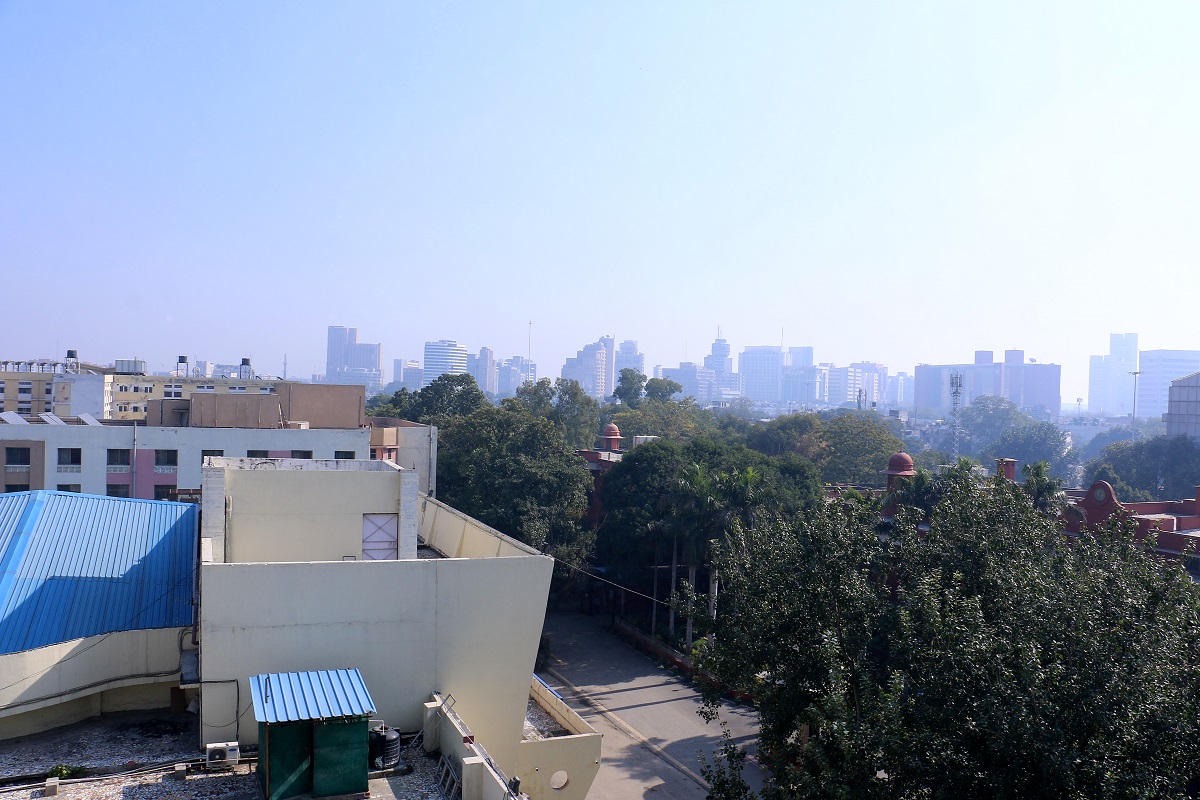 Connaught Place Skyline as seen from new Academic Block being constructed