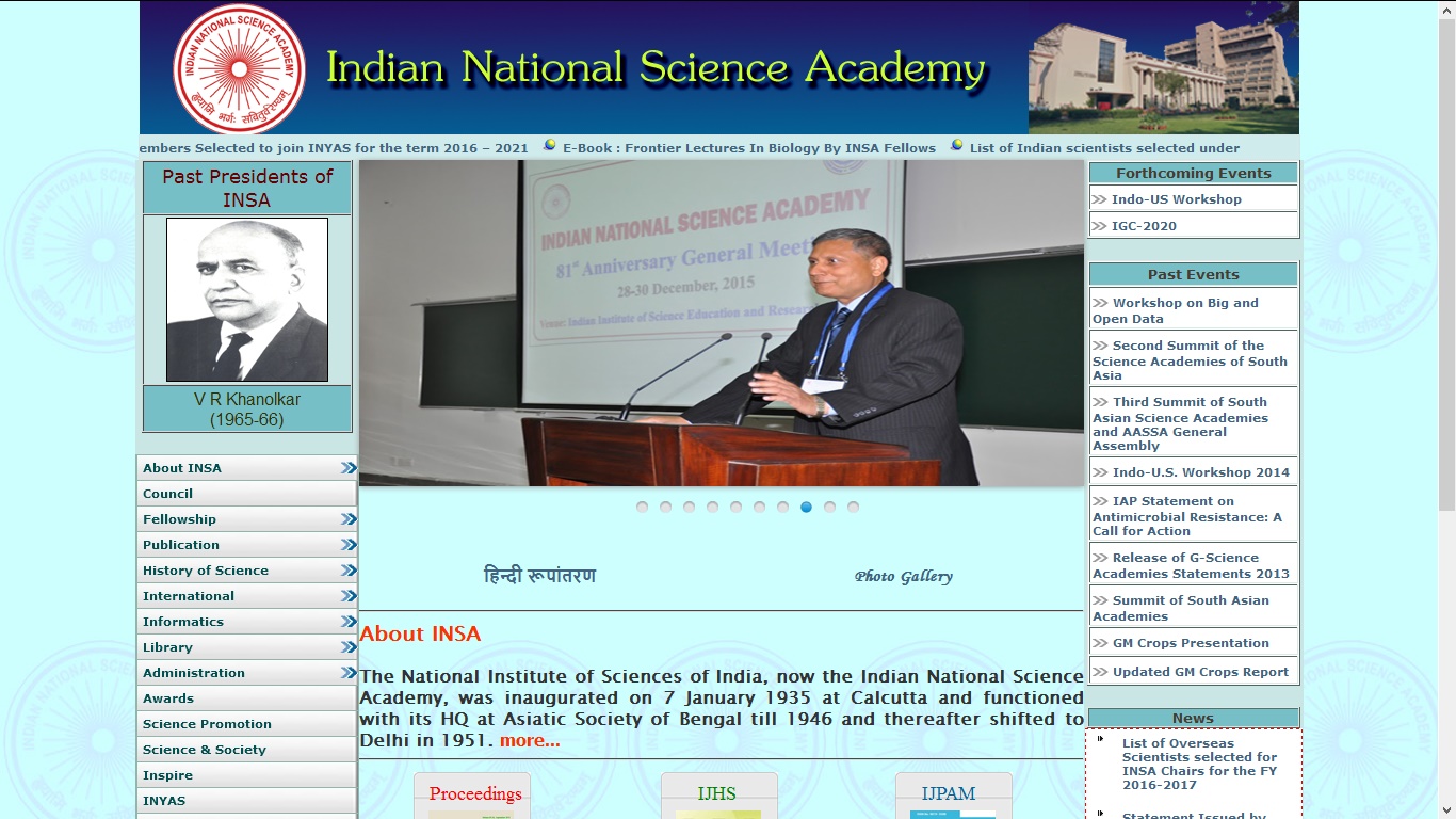 Indian National Science Academy Indian National Science Academy